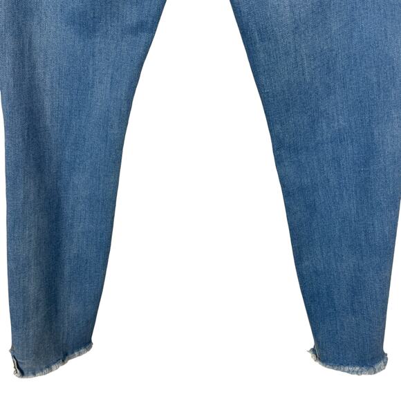 PacSun SZ 25 Ankle Jeggings Jeans Low-Rise Frayed Step Hems Zip-Fly Light Wash - Picture 6 of 11